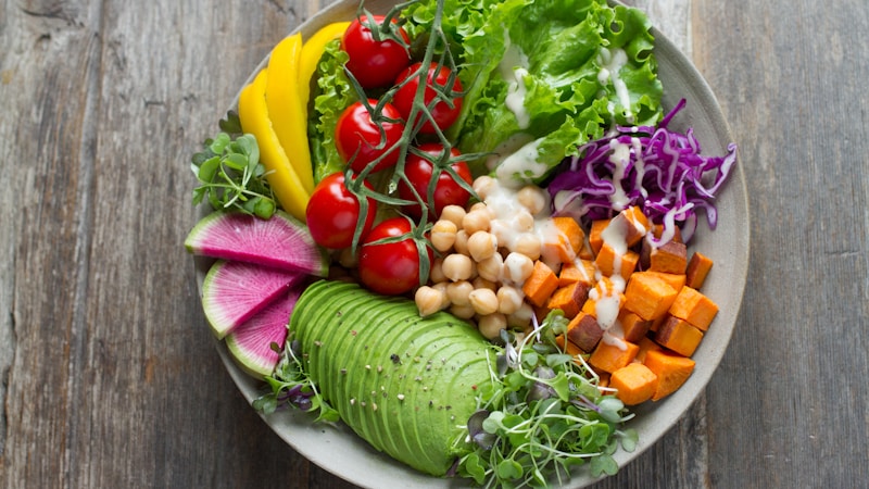 Healthy food bowl - sustainable nutrition supports metabolic health